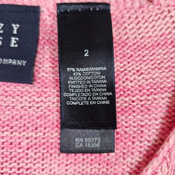 Crazy Horse Women's Sz 2/XXL VTG‎ 90's Multicolor Patchwork Knit V-neck Top - Picture 4 of 7